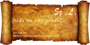 Szőke László névjegykártya