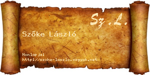 Szőke László névjegykártya
